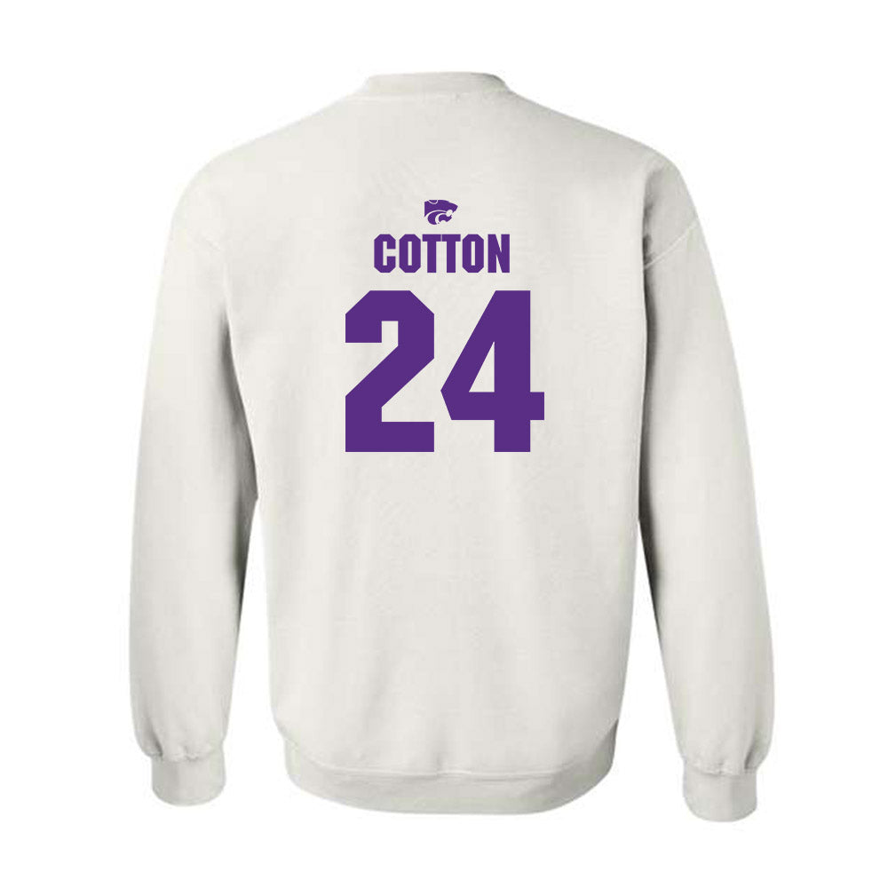 Kansas State - NCAA Women's Basketball : Jenessa Cotton - Sports Shersey Crewneck Sweatshirt-1