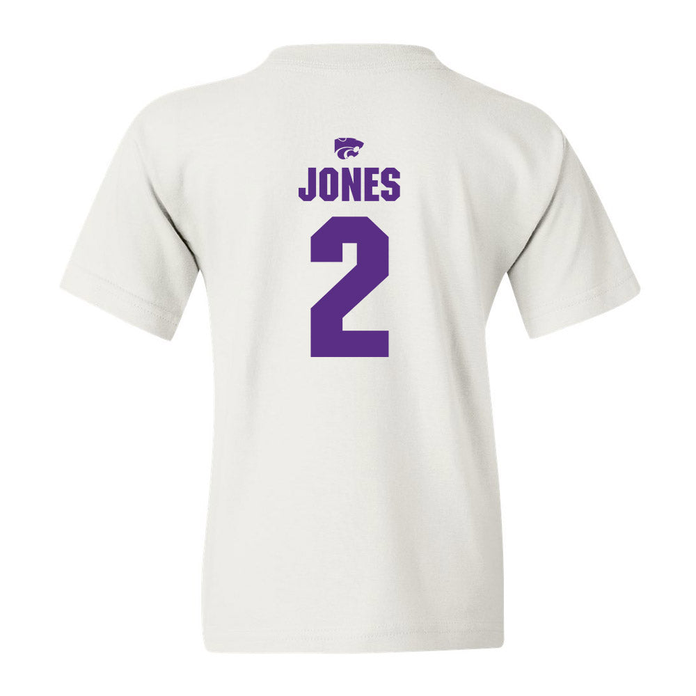 Kansas State - NCAA Men's Basketball : Max Jones - Sports Shersey Youth T-Shirt