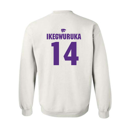 Kansas State - NCAA Men's Basketball : Mobi Ikegwuruka - Sports Shersey Crewneck Sweatshirt-1