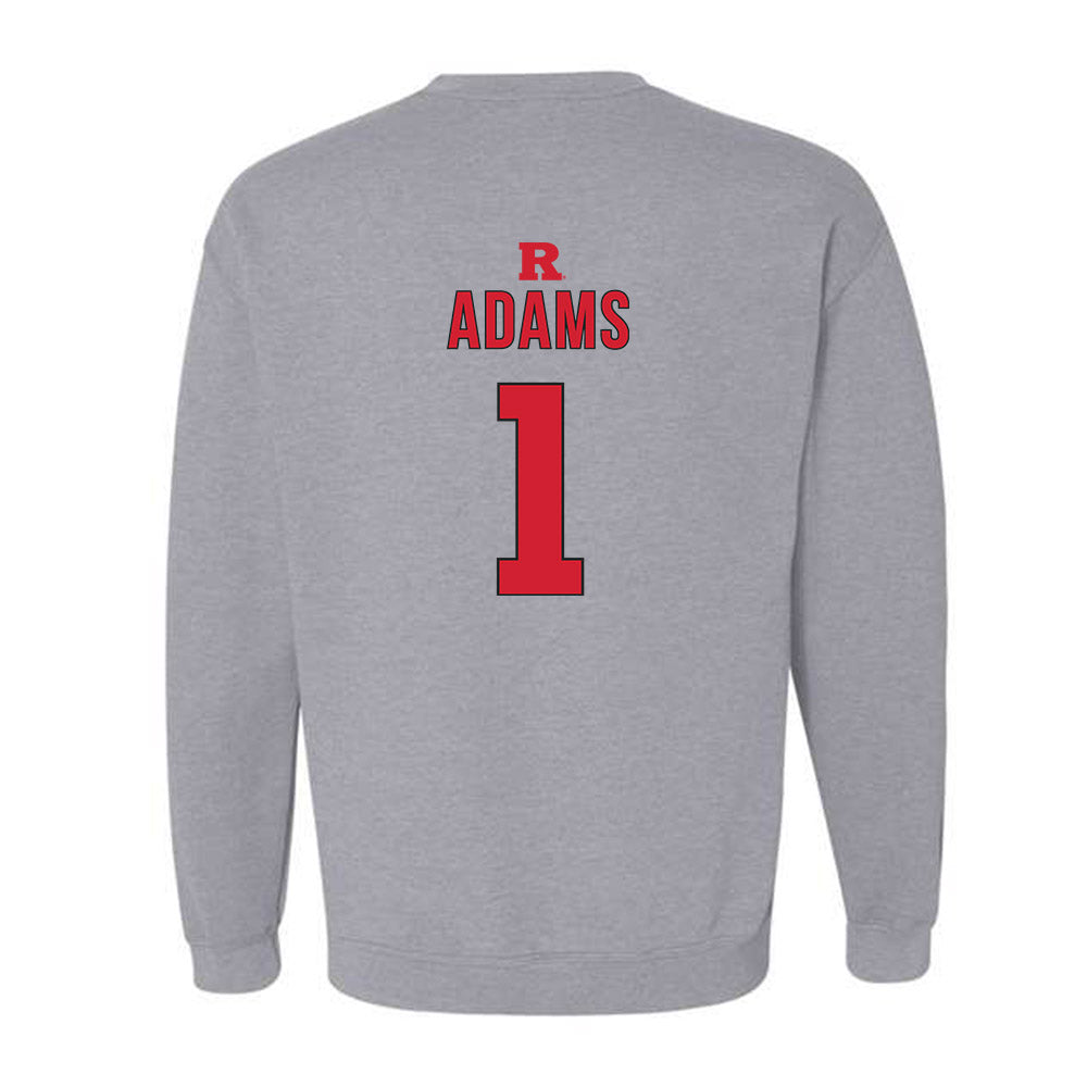 Rutgers - NCAA Women's Basketball : Destiny Adams - Sports Shersey Crewneck Sweatshirt-1