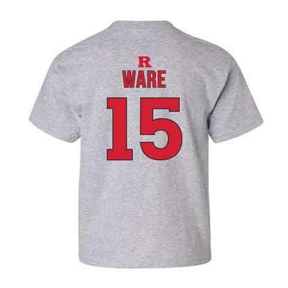 Rutgers - NCAA Men's Basketball : Gevonte Ware - Sports Shersey Youth T-Shirt-1