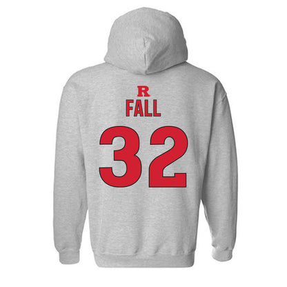 Rutgers - NCAA Men's Basketball : Baye Fall - Sports Shersey Hooded Sweatshirt-1