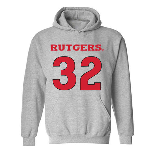 Rutgers - NCAA Men's Basketball : Baye Fall - Sports Shersey Hooded Sweatshirt-0