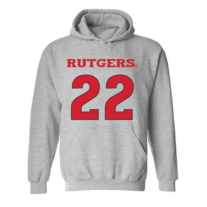Rutgers - NCAA Women's Basketball : Zachara Perkins - Sports Shersey Hooded Sweatshirt