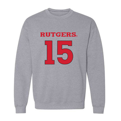 Rutgers - NCAA Men's Basketball : Gevonte Ware - Sports Shersey Crewneck Sweatshirt-0