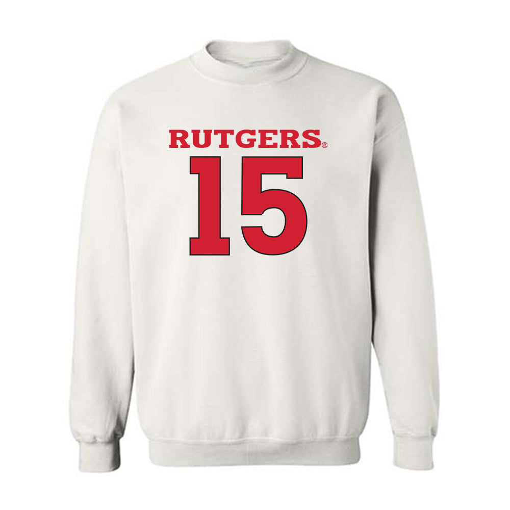 Rutgers - NCAA Men's Basketball : Gevonte Ware - Sport Shersey Crewneck Sweatshirt-0