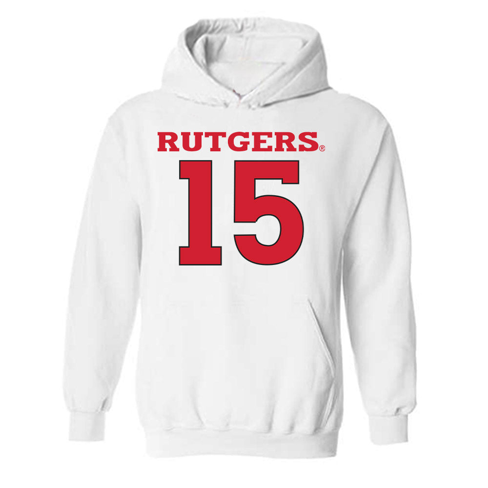 Rutgers - NCAA Men's Basketball : Gevonte Ware - Sport Shersey Hooded Sweatshirt-0