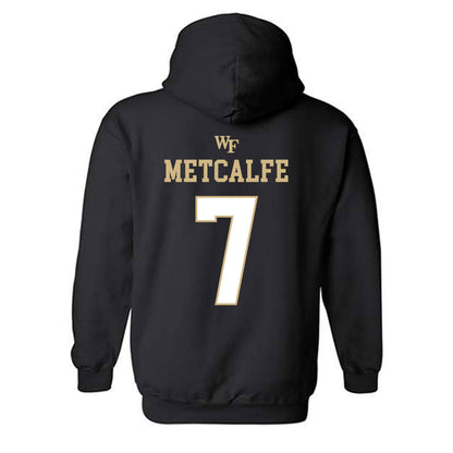 Wake Forest - NCAA Women's Basketball : Savannah Metcalfe - Sports Shersey Hooded Sweatshirt-1