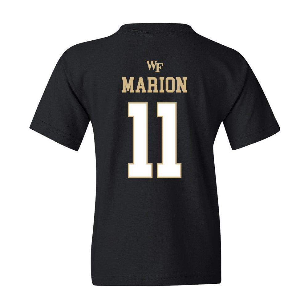 Wake Forest - NCAA Men's Basketball : Marqus Marion - Sports Shersey Youth T-Shirt