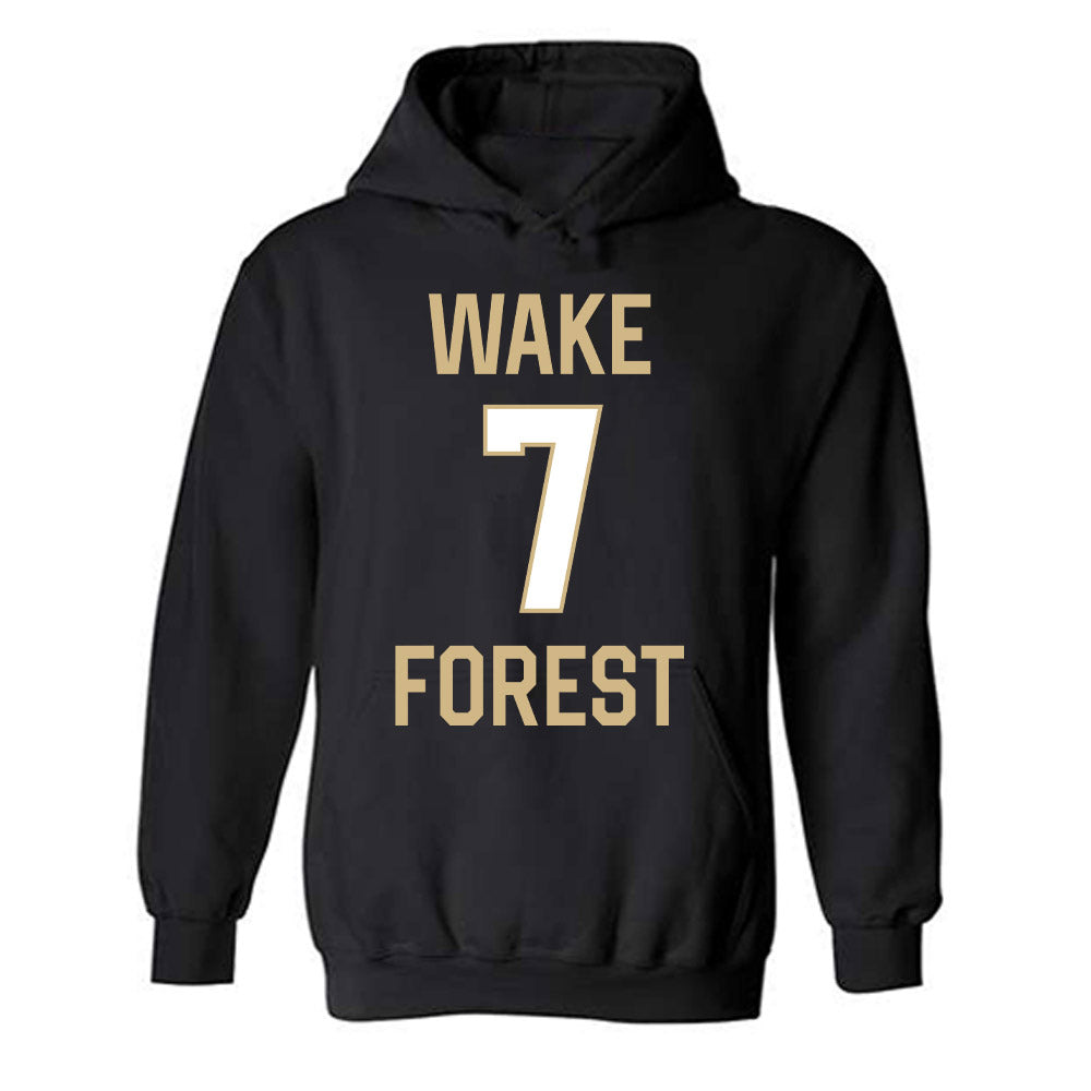 Wake Forest - NCAA Women's Basketball : Savannah Metcalfe - Sports Shersey Hooded Sweatshirt-0