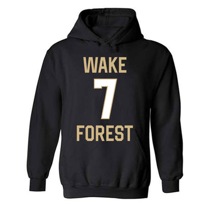 Wake Forest - NCAA Women's Basketball : Savannah Metcalfe - Sports Shersey Hooded Sweatshirt-0