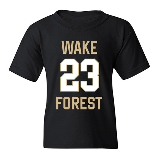 Wake Forest - NCAA Men's Basketball : Jaylen Cross - Sports Shersey Youth T-Shirt-0