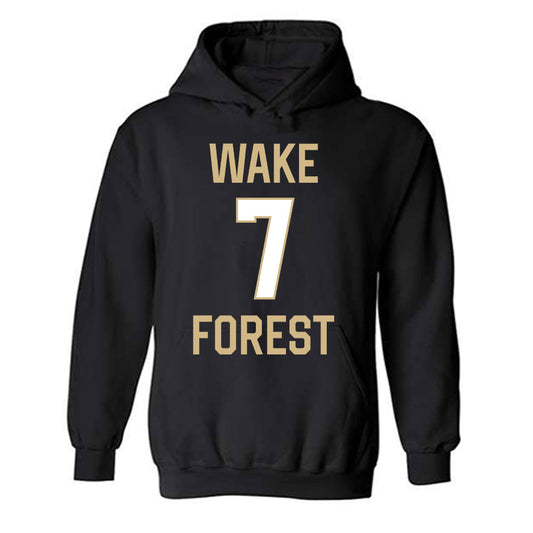 Wake Forest - NCAA Men's Basketball : Parker Friedrichsen - Sports Shersey Hooded Sweatshirt