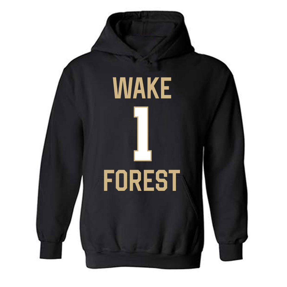 Wake Forest - NCAA Women's Basketball : Raven Preston - Sports Shersey Hooded Sweatshirt-0