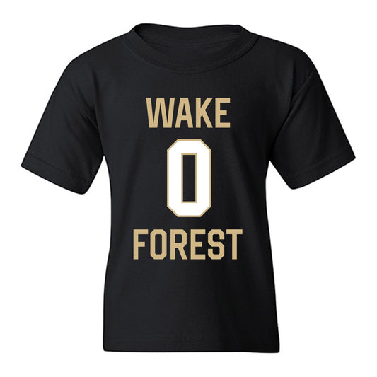 Wake Forest - NCAA Women's Basketball : Milan Brown - Sports Shersey Youth T-Shirt-0