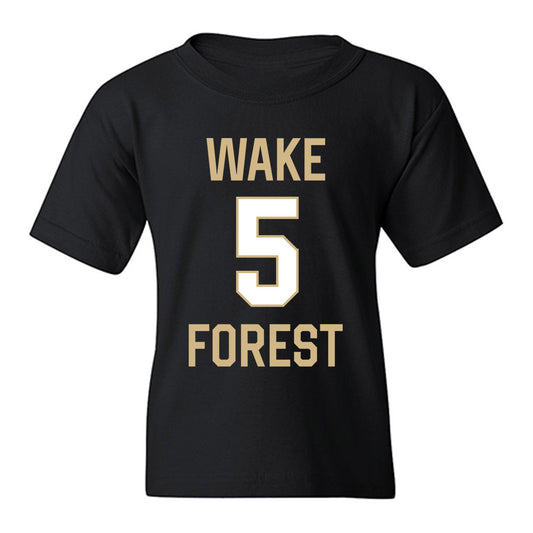 Wake Forest - NCAA Women's Basketball : Caitlyn Jones - Sports Shersey Youth T-Shirt-0