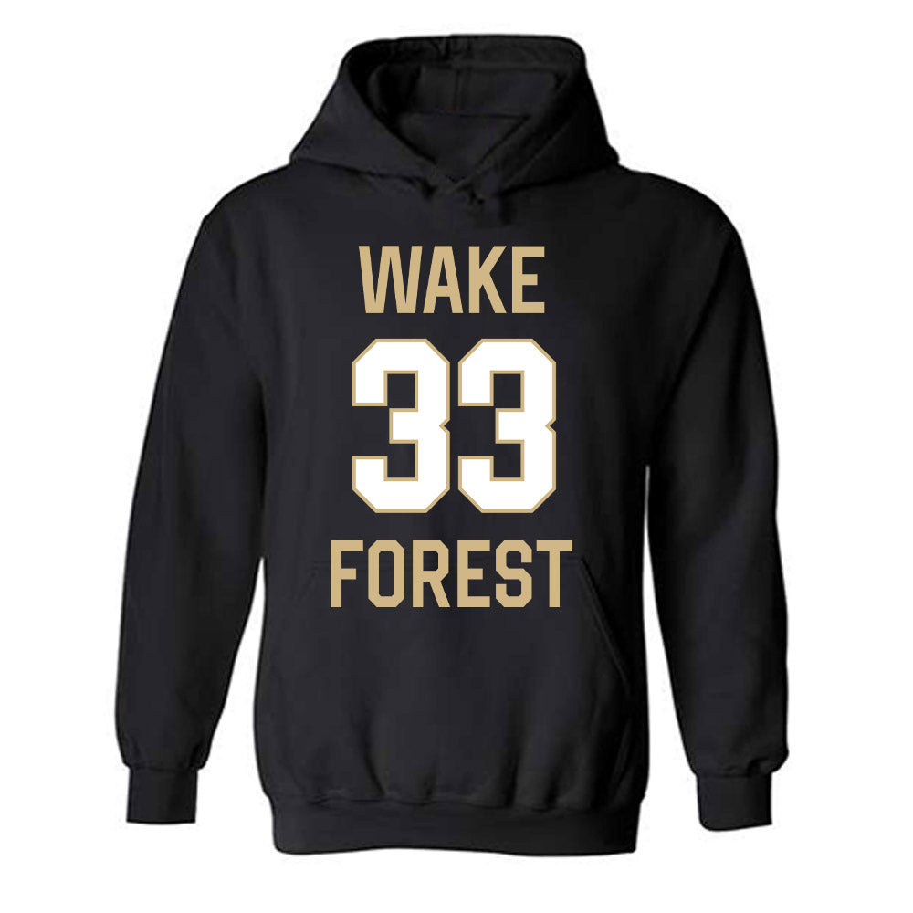Wake Forest - NCAA Men's Basketball : Dimitrije Kovacevic - Sports Shersey Hooded Sweatshirt-0