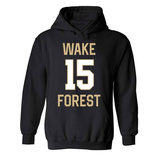 Wake Forest - NCAA Women's Basketball : Kennedy Moore - Sports Shersey Hooded Sweatshirt