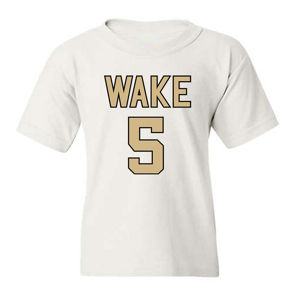 Wake Forest - NCAA Women's Basketball : Caitlyn Jones - Sports Shersey Youth T-Shirt-0