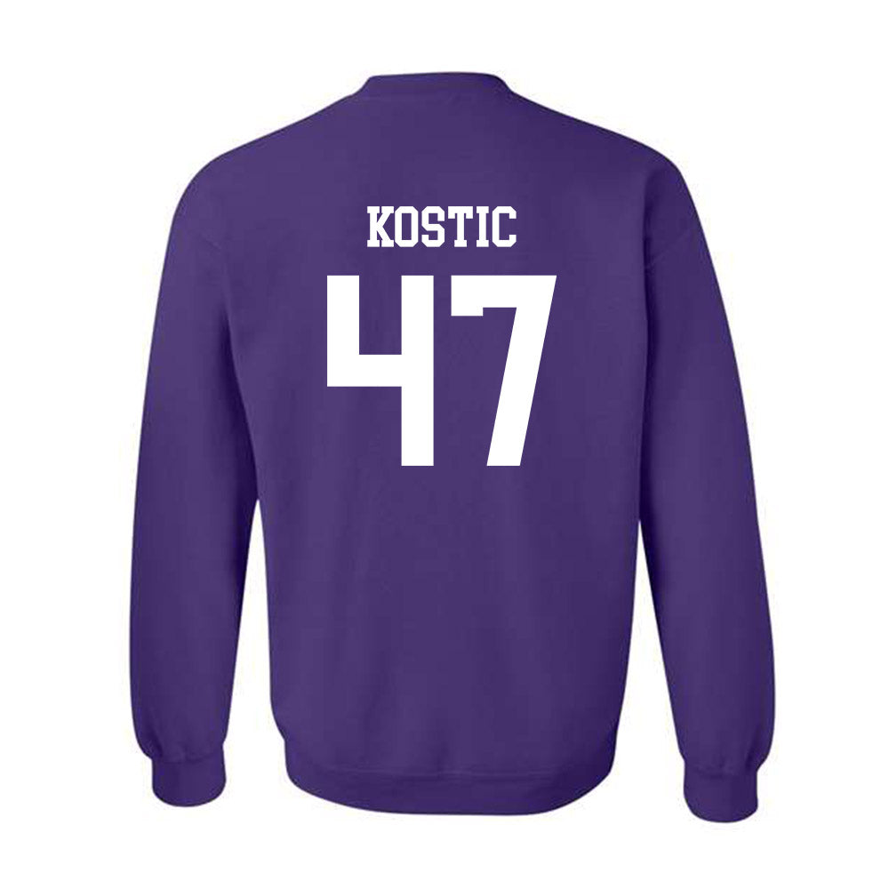 Kansas State - NCAA Men's Basketball : Andrej Kostic - Classic Shersey Crewneck Sweatshirt-1