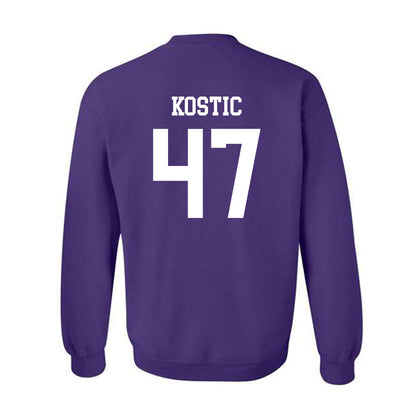 Kansas State - NCAA Men's Basketball : Andrej Kostic - Classic Shersey Crewneck Sweatshirt-1