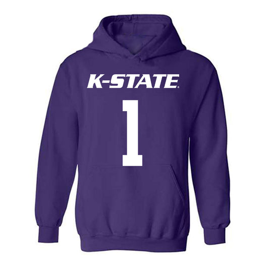 Kansas State - NCAA Men's Basketball : Abdi Bashir - Classic Shersey Hooded Sweatshirt-0