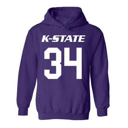 Kansas State - NCAA Men's Basketball : Nate Johnson - Classic Shersey Hooded Sweatshirt-0