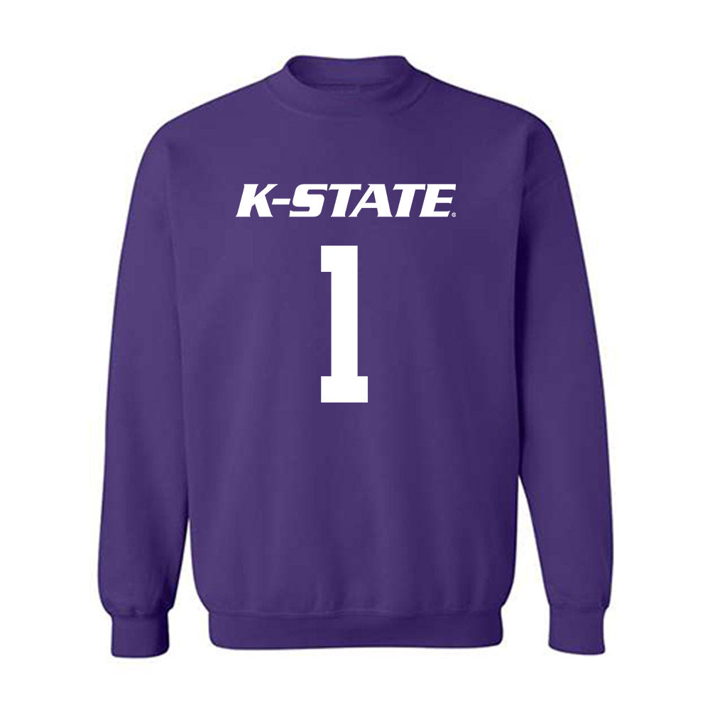Kansas State - NCAA Men's Basketball : Abdi Bashir - Classic Shersey Crewneck Sweatshirt-0