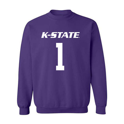 Kansas State - NCAA Men's Basketball : Abdi Bashir - Classic Shersey Crewneck Sweatshirt-0