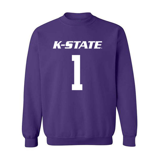 Kansas State - NCAA Men's Basketball : Abdi Bashir - Classic Shersey Crewneck Sweatshirt-0