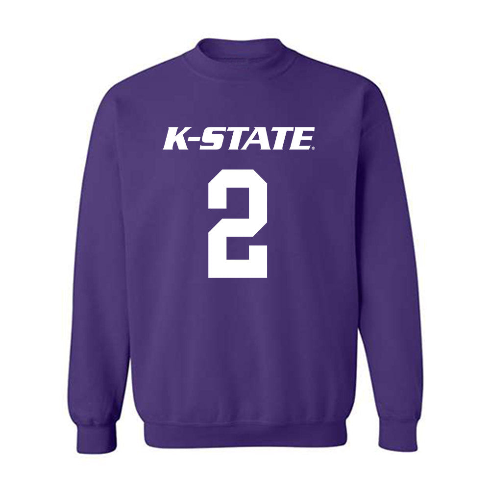 Kansas State - NCAA Men's Basketball : Exavier Wilson - Classic Shersey Crewneck Sweatshirt-0