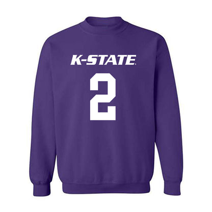 Kansas State - NCAA Men's Basketball : Exavier Wilson - Classic Shersey Crewneck Sweatshirt-0