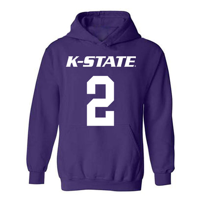 Kansas State - NCAA Men's Basketball : Exavier Wilson - Classic Shersey Hooded Sweatshirt-0