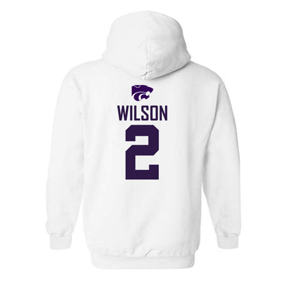 Kansas State - NCAA Men's Basketball : Exavier Wilson - Classic Shersey Hooded Sweatshirt-1