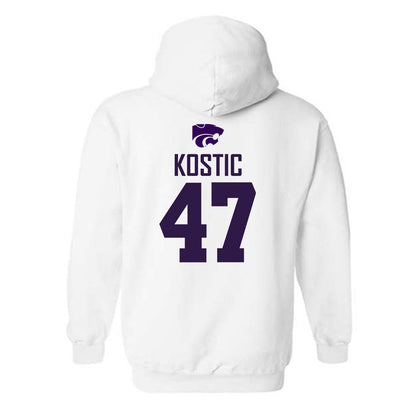 Kansas State - NCAA Men's Basketball : Andrej Kostic - Classic Shersey Hooded Sweatshirt-1