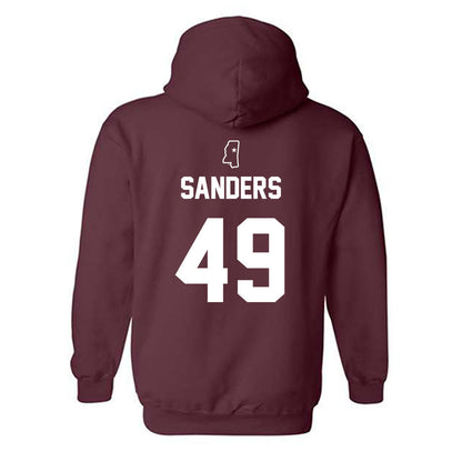 Mississippi State - NCAA Baseball : Gatlin Sanders - Sports Shersey Hooded Sweatshirt-1