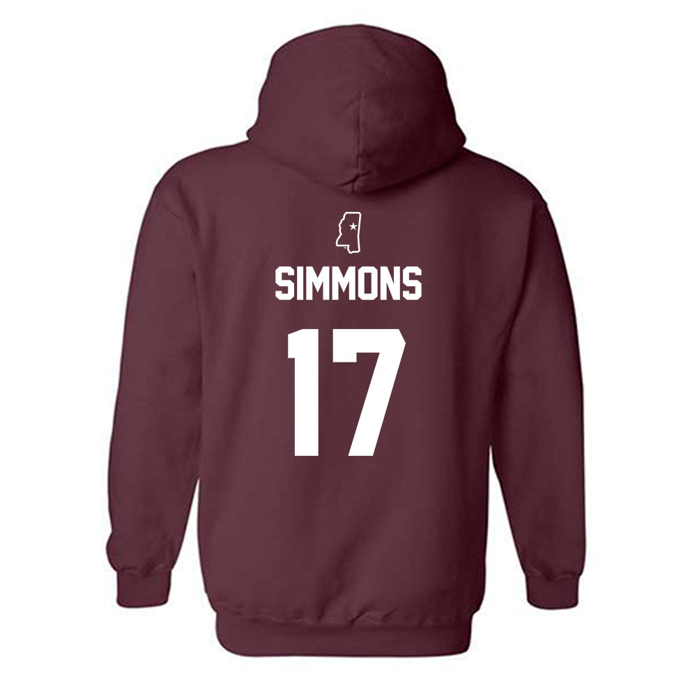 Mississippi State - NCAA Baseball : Stone Simmons - Sports Shersey Hooded Sweatshirt-1
