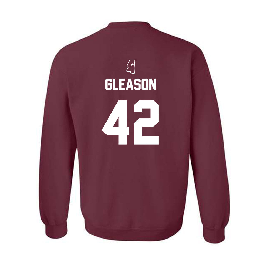Mississippi State - NCAA Baseball : Jack Gleason - Sports Shersey Crewneck Sweatshirt-1