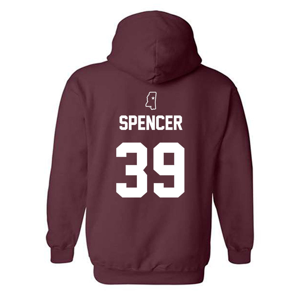 Mississippi State - NCAA Baseball : Patrick Spencer - Sports Shersey Hooded Sweatshirt-1