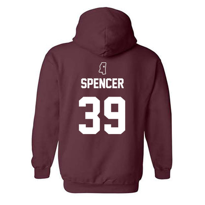 Mississippi State - NCAA Baseball : Patrick Spencer - Sports Shersey Hooded Sweatshirt-1