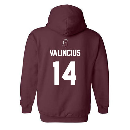 Mississippi State - NCAA Baseball : Vytas Valincius - Sports Shersey Hooded Sweatshirt-1