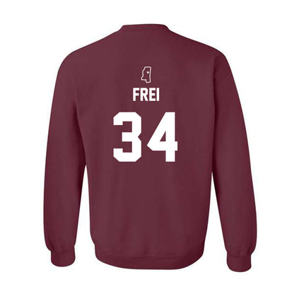 Mississippi State - NCAA Baseball : Gehrig Frei - Sports Shersey Crewneck Sweatshirt-1