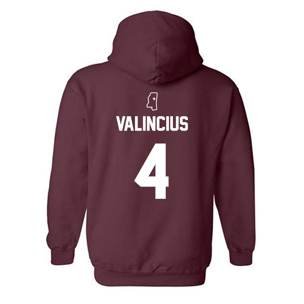 Mississippi State - NCAA Baseball : Tomas Valincius - Sports Shersey Hooded Sweatshirt-1