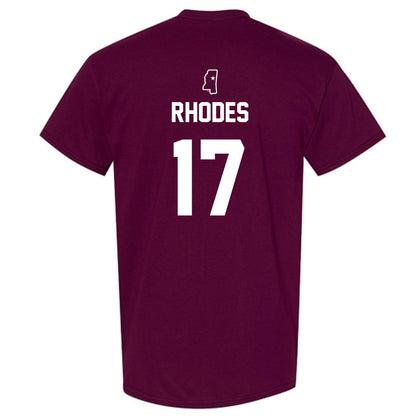 Mississippi State - NCAA Baseball : Parker Rhodes - Sports Shersey T-Shirt-1