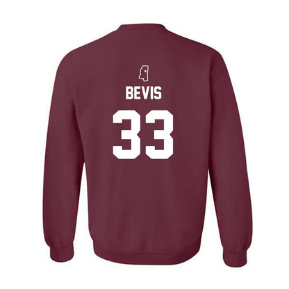 Mississippi State - NCAA Baseball : Blake Bevis - Sports Shersey Crewneck Sweatshirt-1
