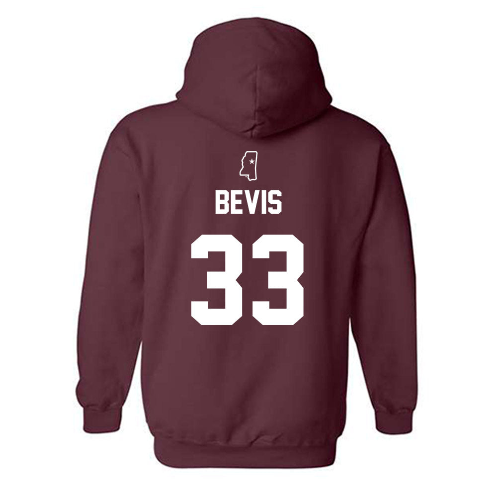 Mississippi State - NCAA Baseball : Blake Bevis - Sports Shersey Hooded Sweatshirt-1