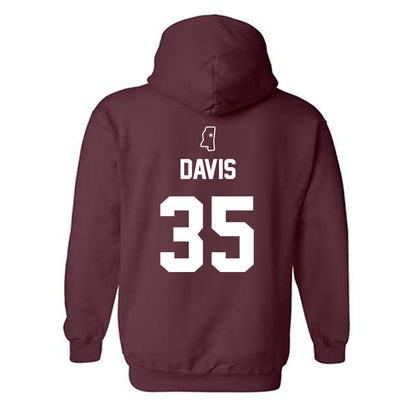 Mississippi State - NCAA Baseball : Ben Davis - Sports Shersey Hooded Sweatshirt-1