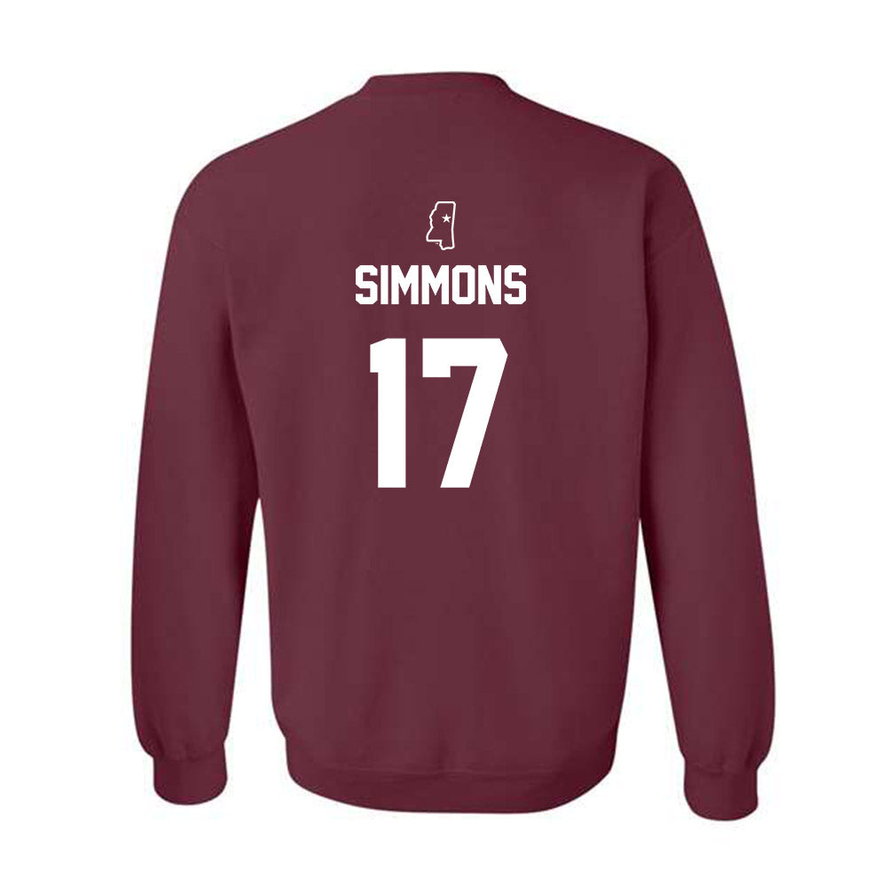 Mississippi State - NCAA Baseball : Stone Simmons - Sports Shersey Crewneck Sweatshirt-1