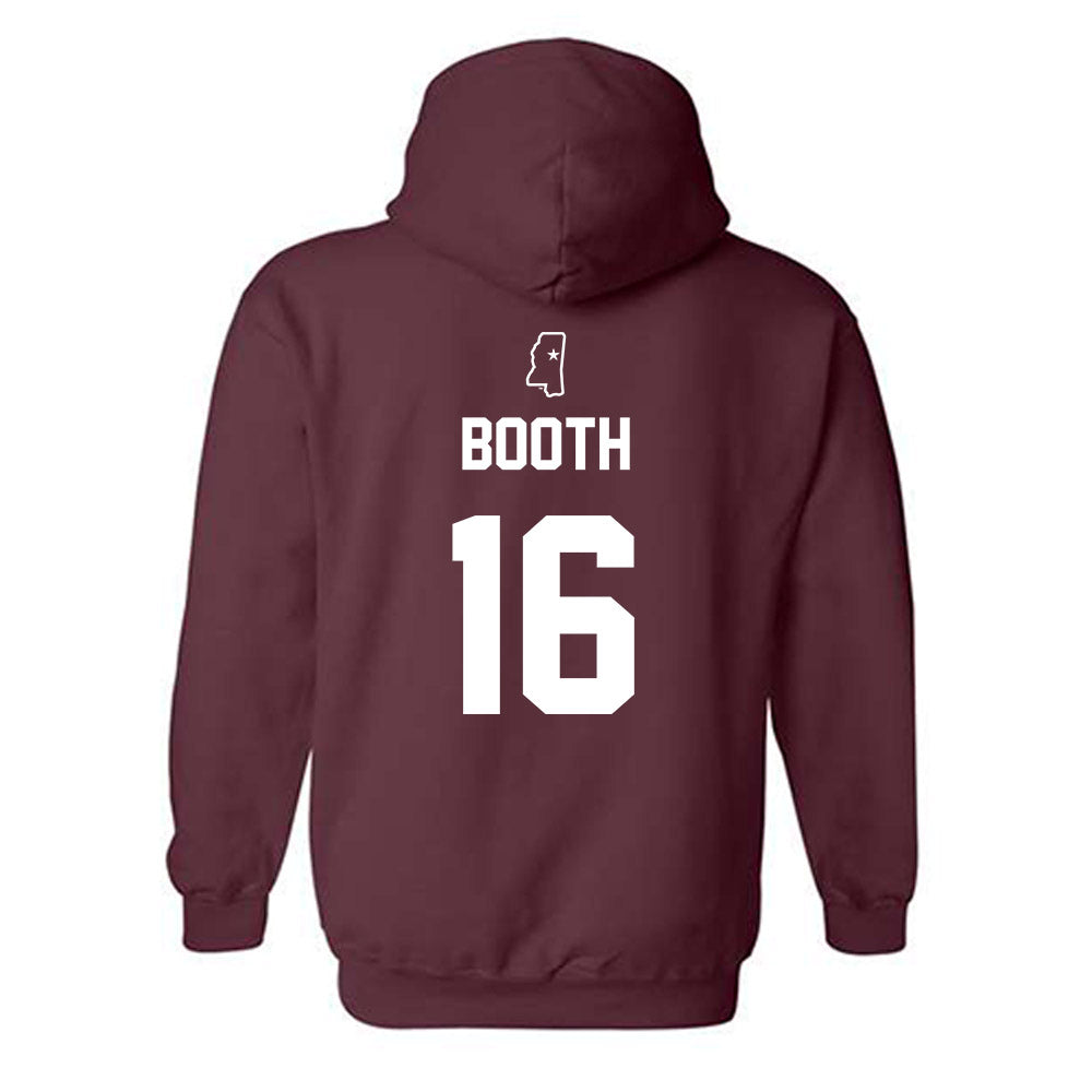 Mississippi State - NCAA Baseball : Braden Booth - Sports Shersey Hooded Sweatshirt-1