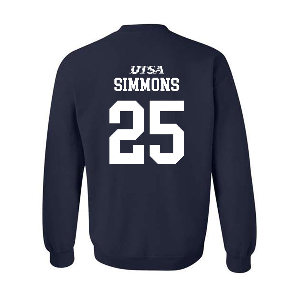 UTSA - NCAA Baseball : Sam Simmons - Generic Sports Crewneck Sweatshirt-1
